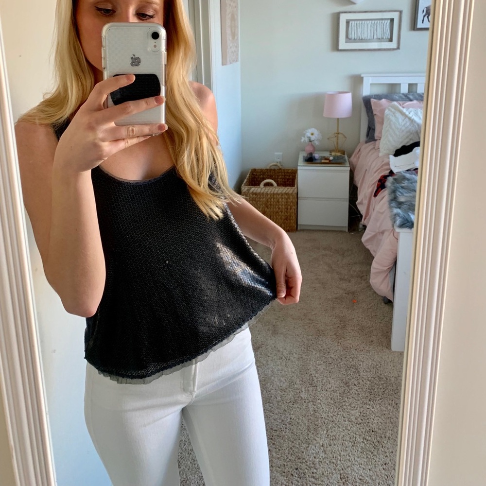 Metallic tank top